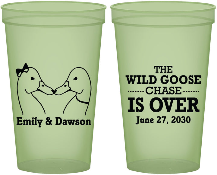 Custom Wedding 22 oz Glow In The Dark Cups - Wild Goose | 251