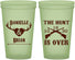 Custom Wedding 22 oz Glow In The Dark Cups - The Hunt Is Ove | 258