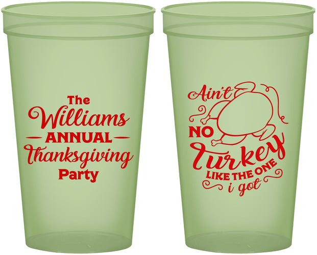 Custom Thanksgiving 22 oz Glow In The Dark Cups - Turkey | 260005