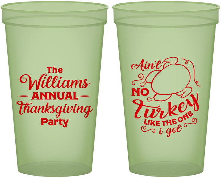 Custom Thanksgiving 22 oz Glow In The Dark Cups - Turkey | 260005