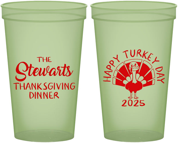 Custom Thanksgiving 22 oz Glow In The Dark Cups - Turkey Day | 260021
