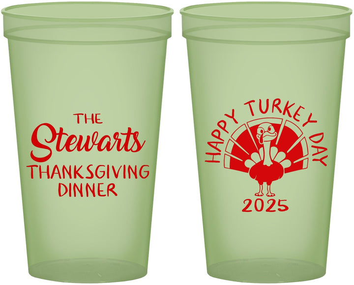 Custom Thanksgiving 22 oz Glow In The Dark Cups - Turkey Day | 260021
