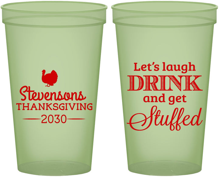 Custom Thanksgiving 22 oz Glow In The Dark Cups - Turkey Stuffed | 260037