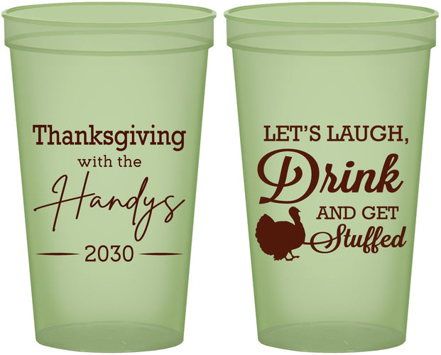 Custom Thanksgiving 22 oz Glow In The Dark Cups - Turkey Stuffed | 260038