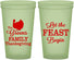 Custom Thanksgiving 22 oz Glow In The Dark Cups - Let The Feast Begin | 260041