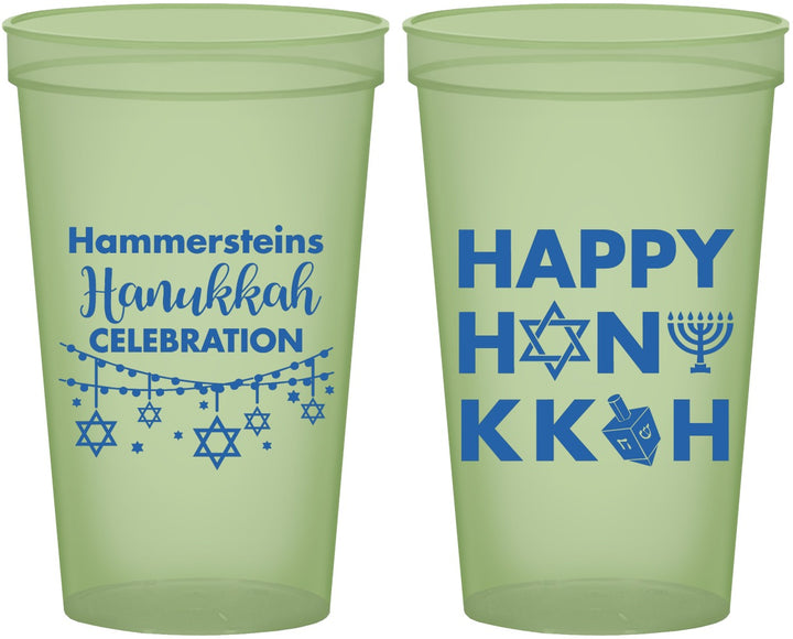 Custom Hanukkah 22 oz Glow In The Dark Cups - Jewish | 270009