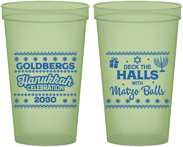 Custom Hanukkah 22 oz Glow In The Dark Cups - Matzo Balls | 270029