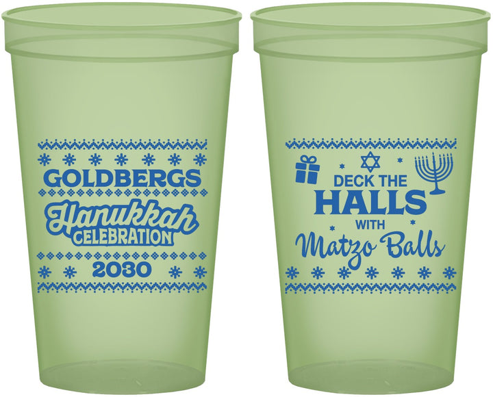 Custom Hanukkah 22 oz Glow In The Dark Cups - Matzo Balls | 270029