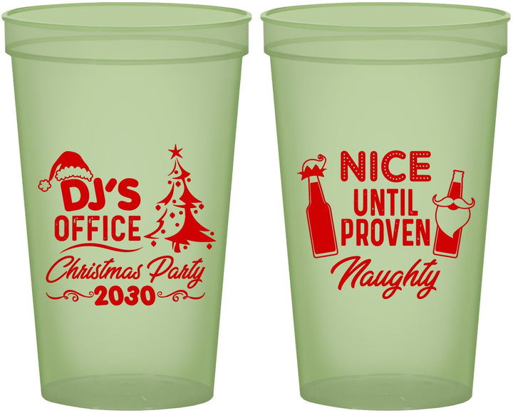 Custom Christmas 22 oz Glow In The Dark Cups - Naughty Or Nice | 280000