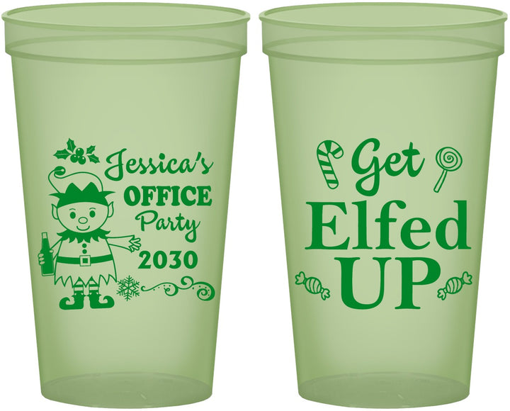 Custom Christmas 22 oz Glow In The Dark Cups - Lets Get Elfed Up | 280007