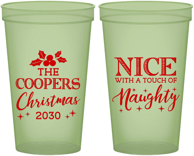 Custom Christmas 22 oz Glow In The Dark Cups - Naughty Or Nice | 280008
