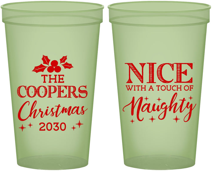 Custom Christmas 22 oz Glow In The Dark Cups - Naughty Or Nice | 280008