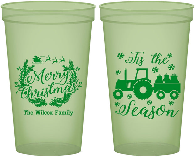 Custom Christmas 22 oz Glow In The Dark Cups - Til The Season | 280019