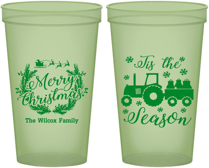 Custom Christmas 22 oz Glow In The Dark Cups - Til The Season | 280019