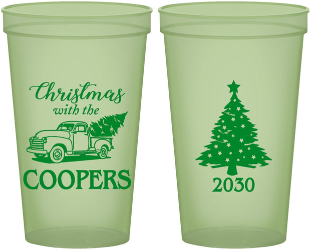 Custom Christmas 22 oz Glow In The Dark Cups - Naughty Af | 280025