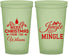 Custom Christmas 22 oz Glow In The Dark Cups - Jingle And Mingle | 280034