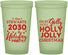 Custom Christmas 22 oz Glow In The Dark Cups - Holly Jolly | 280046