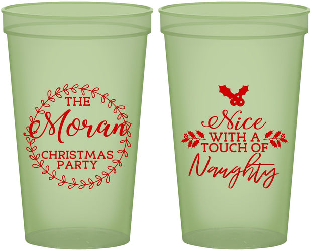 Custom Christmas 22 oz Glow In The Dark Cups - Touch Of Naughty | 280048