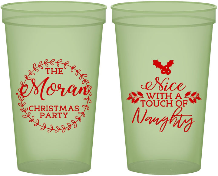 Custom Christmas 22 oz Glow In The Dark Cups - Touch Of Naughty | 280048