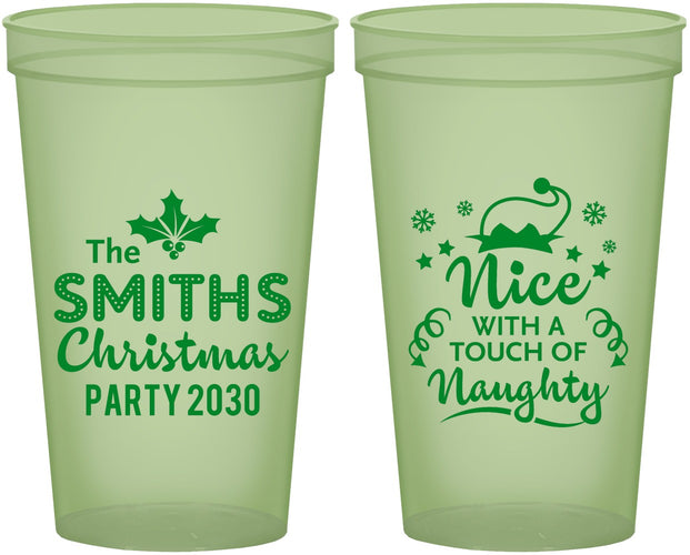 Custom Christmas 22 oz Glow In The Dark Cups - Touch Of Naughty | 280049
