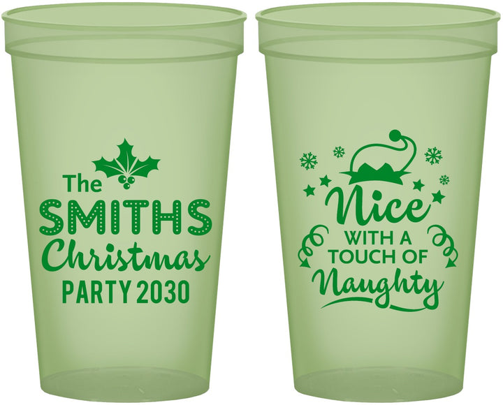 Custom Christmas 22 oz Glow In The Dark Cups - Touch Of Naughty | 280049