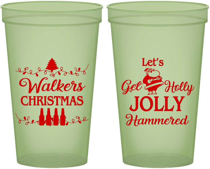 Custom Christmas 22 oz Glow In The Dark Cups - Let Is Snow | 280050
