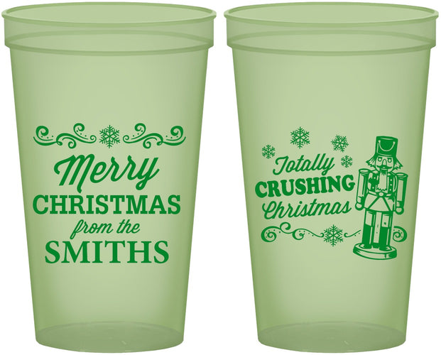 Custom Christmas 22 oz Glow In The Dark Cups - Snowflakes | 280053