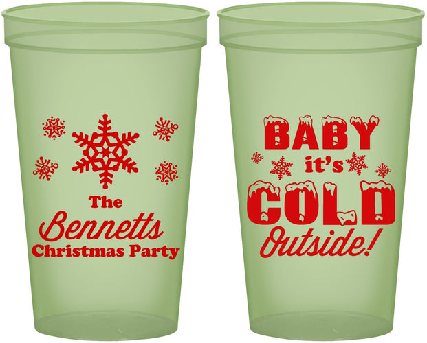 Custom Christmas 22 oz Glow In The Dark Cups - Joy To The World | 280054