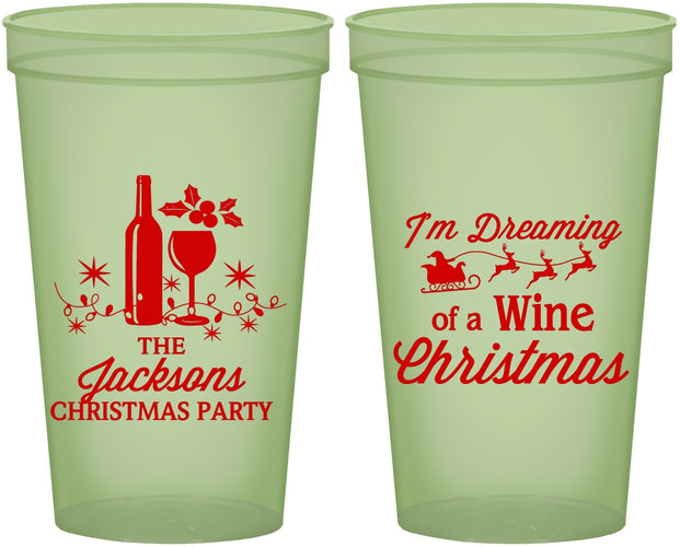 Custom Christmas 22 oz Glow In The Dark Cups - Bah Hum Bug | 280056