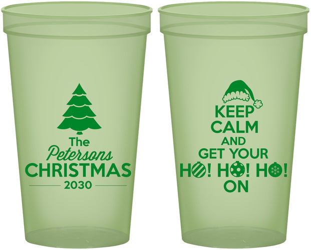 Custom Christmas 22 oz Glow In The Dark Cups - Ho Ho Ho | 280061