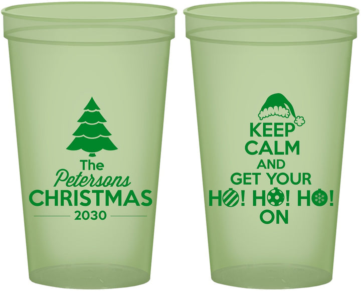 Custom Christmas 22 oz Glow In The Dark Cups - Ho Ho Ho | 280061