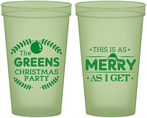 Custom Christmas 22 oz Glow In The Dark Cups - Merry As I Get | 280065