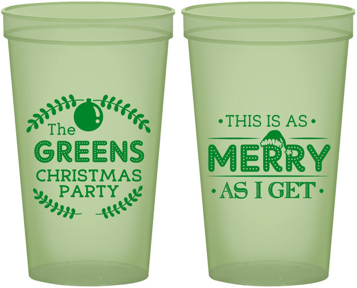 Custom Christmas 22 oz Glow In The Dark Cups - Merry As I Get | 280065