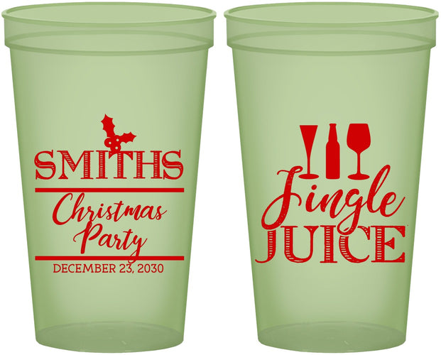Custom Christmas 22 oz Glow In The Dark Cups - Jingle Juice | 280066