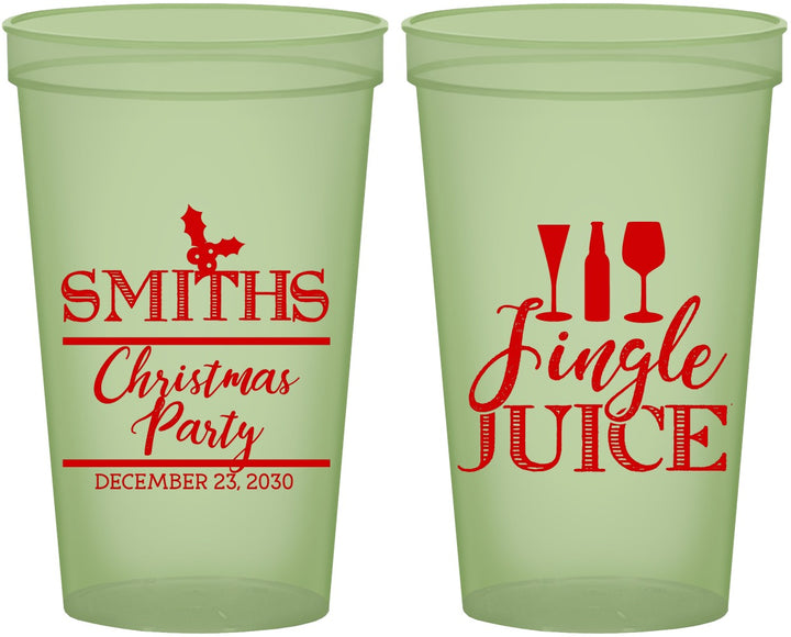 Custom Christmas 22 oz Glow In The Dark Cups - Jingle Juice | 280066