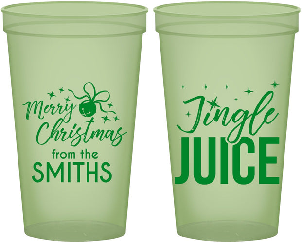 Custom Christmas 22 oz Glow In The Dark Cups - Jingle Juice | 280067