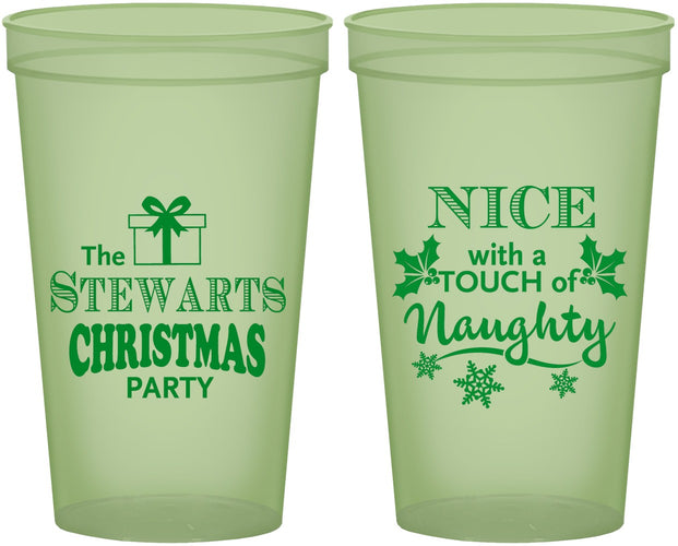 Custom Christmas 22 oz Glow In The Dark Cups - Naughty Or Nice | 280069