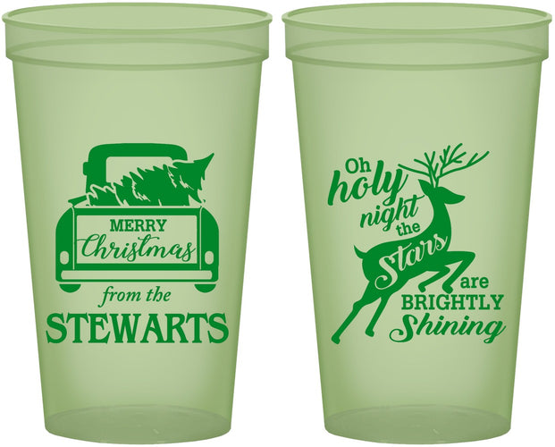 Custom Christmas 22 oz Glow In The Dark Cups - Tree | 280073