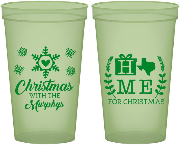 Custom Christmas 22 oz Glow In The Dark Cups - Texas | 280075