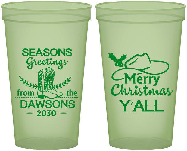 Custom Christmas 22 oz Glow In The Dark Cups - Texas | 280077