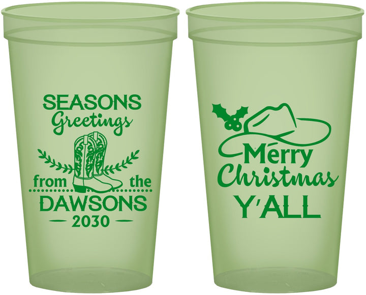 Custom Christmas 22 oz Glow In The Dark Cups - Texas | 280077