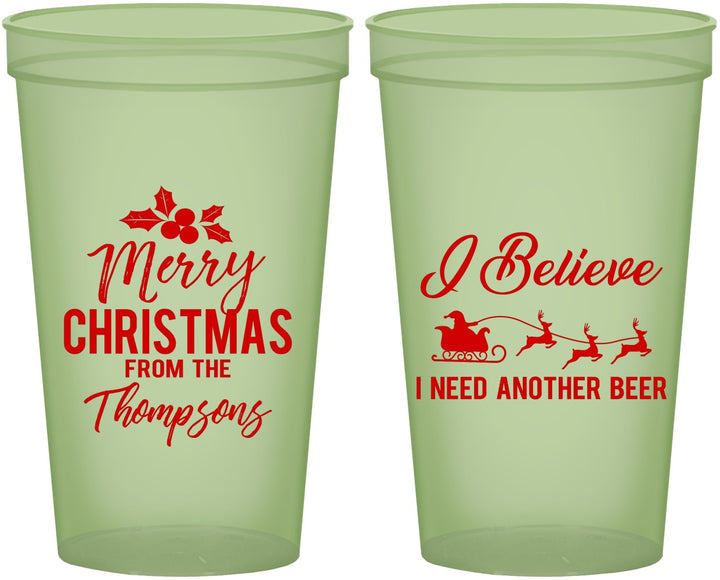 Custom Christmas 22 oz Glow In The Dark Cups - Santa Claus | 280086