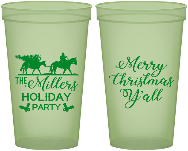 Custom Christmas 22 oz Glow In The Dark Cups - Country | 280087