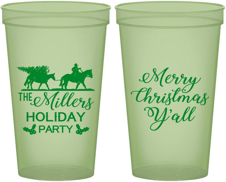 Custom Christmas 22 oz Glow In The Dark Cups - Country | 280087
