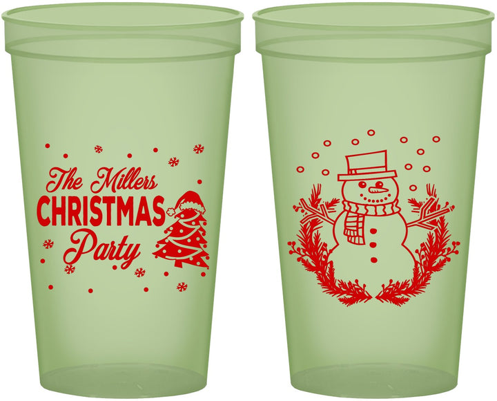Custom Christmas 22 oz Glow In The Dark Cups - Snowman | 280096