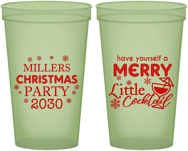 Custom Christmas 22 oz Glow In The Dark Cups - Cocktail | 280098