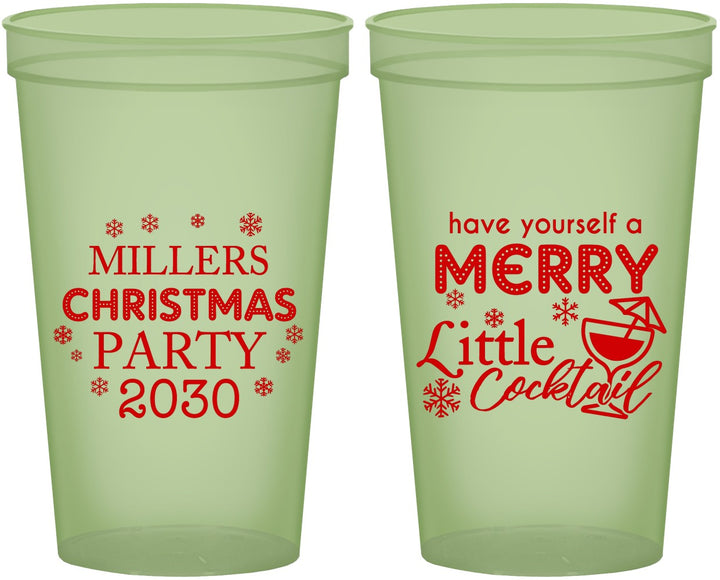 Custom Christmas 22 oz Glow In The Dark Cups - Cocktail | 280098