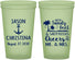 Custom Wedding 22 oz Glow In The Dark Cups - Sandy Feet Salty Kisses | 290