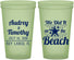 Custom Wedding 22 oz Glow In The Dark Cups - We Did It On The Beach | 294