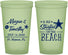 Custom Wedding 22 oz Glow In The Dark Cups - Started On The Beach | 295